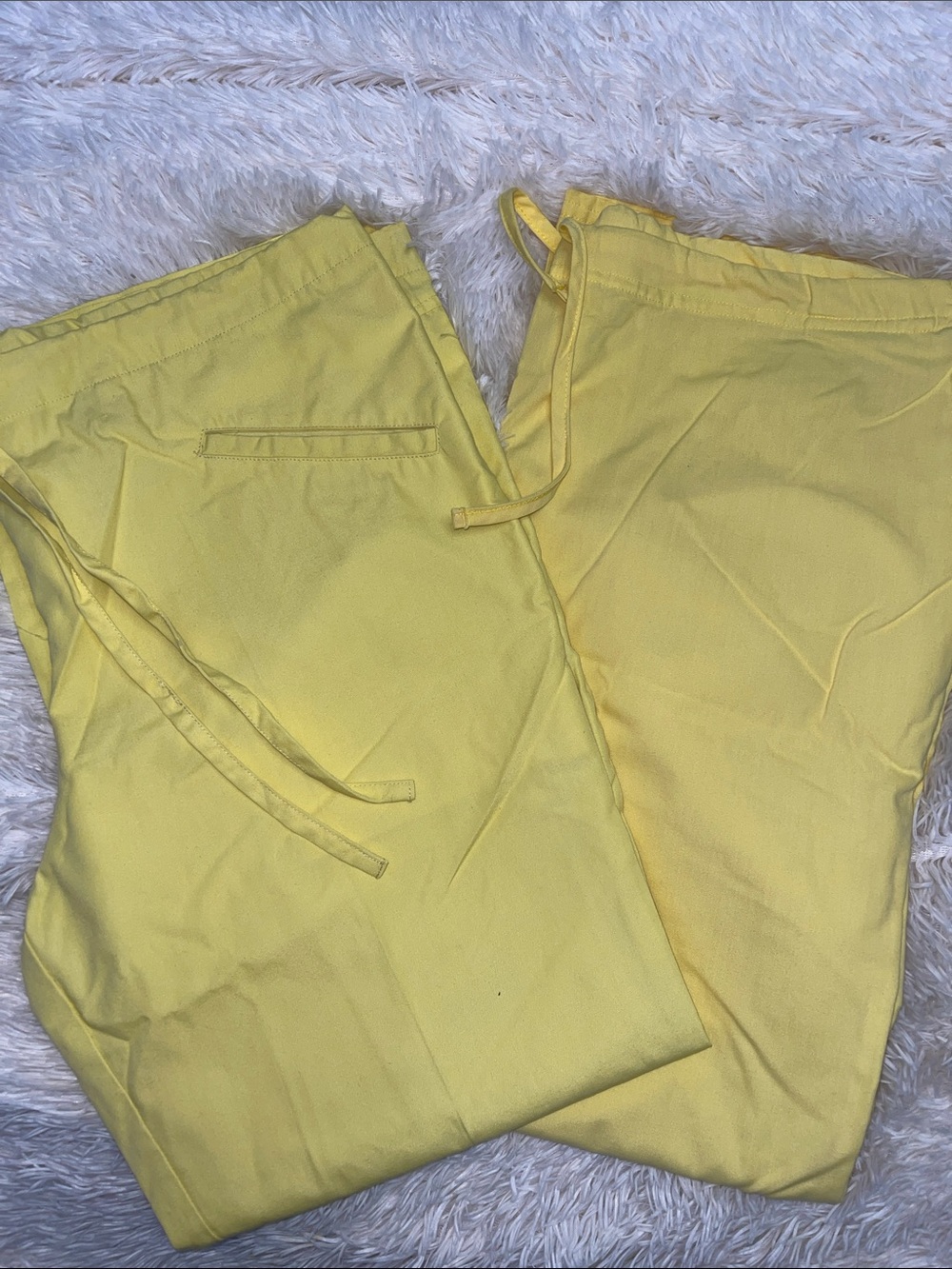Two Yellow Unisex Nurse Drawstring Scrub Pants! ✨Barco & SB Fashion-Size Medium